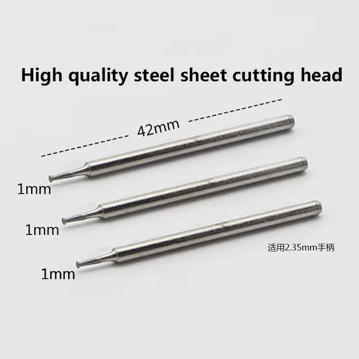 Embout de tête de meulage émeri 3 pièces/ensemble, foret de coupe 1mm/2mm/3mm/4mm/5mm pour stylo de 