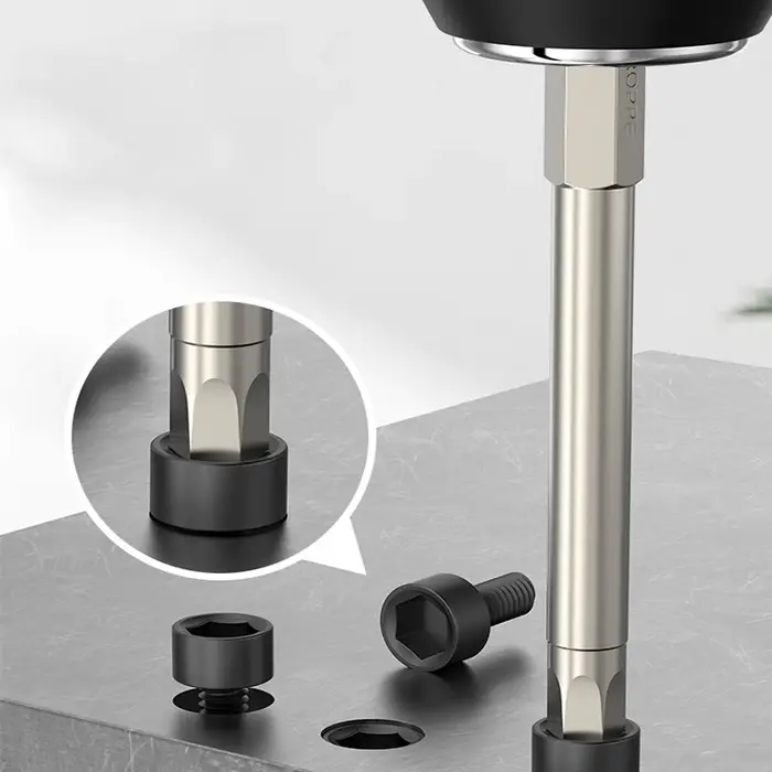 Embouts de tournevis à tête hexagonale magnétique en acier allié, outil de tournevis électrique, jeu