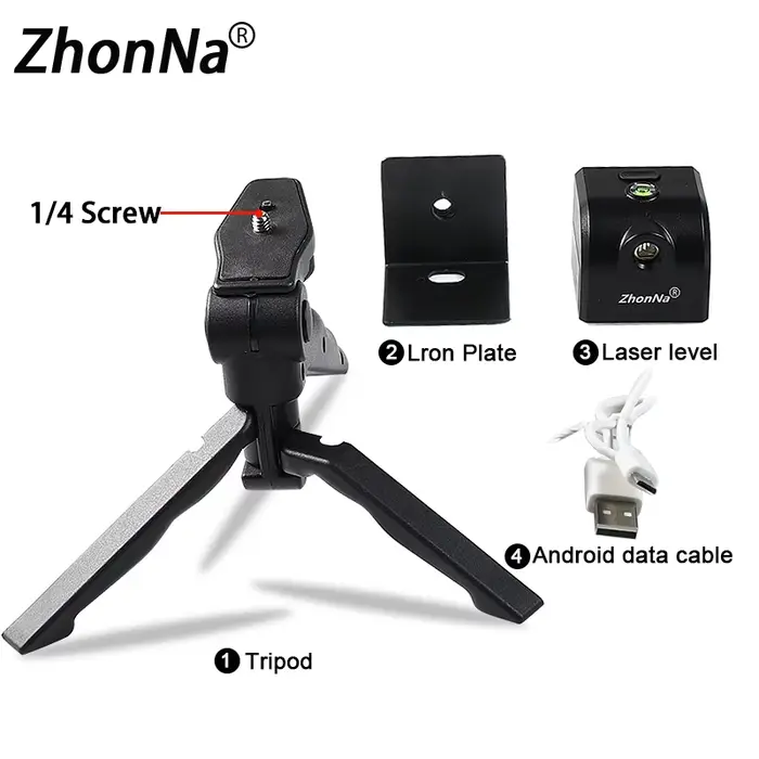 Niveau Portable à lumière rouge avec support