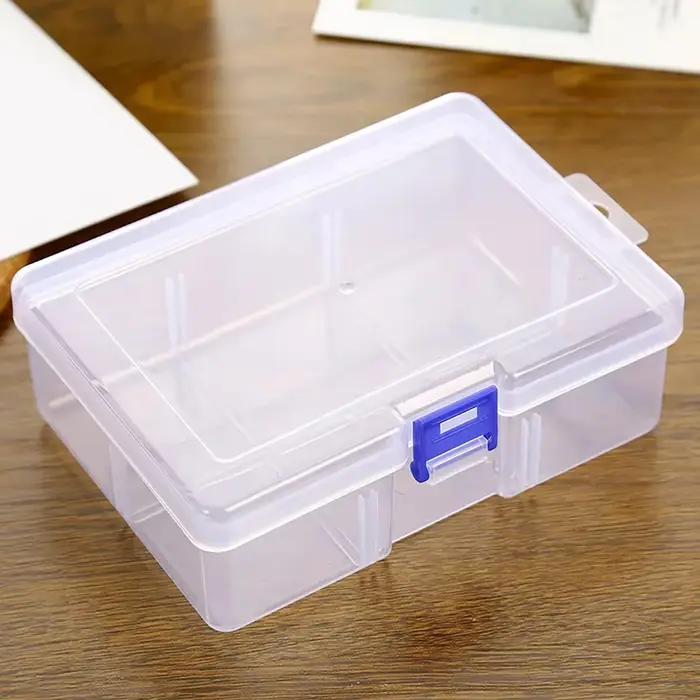 Boîte en plastique transparente rectangulaire pour embouts de tournevis