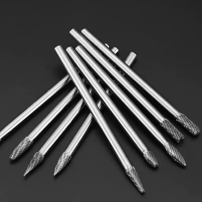 Fraises en carbure 6x8m 100mm Extra Long 1/4 tige sculpter Grinde outil abrasif coupe rotative râpe 