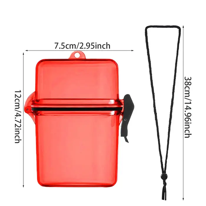 Boîte de rangement transparente avec corde