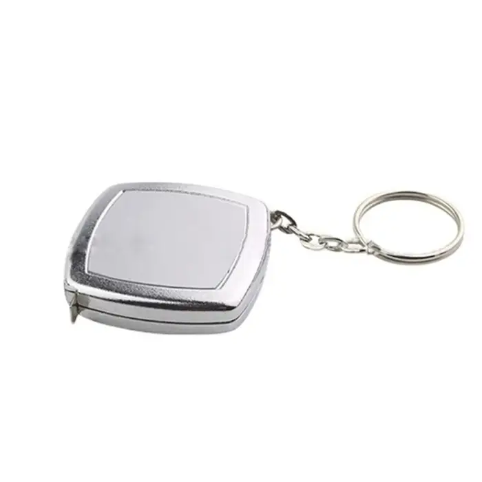 Petit ruban à mesurer en acier avec porte-clés, mini outil de mesure, poche portable, compact, trans