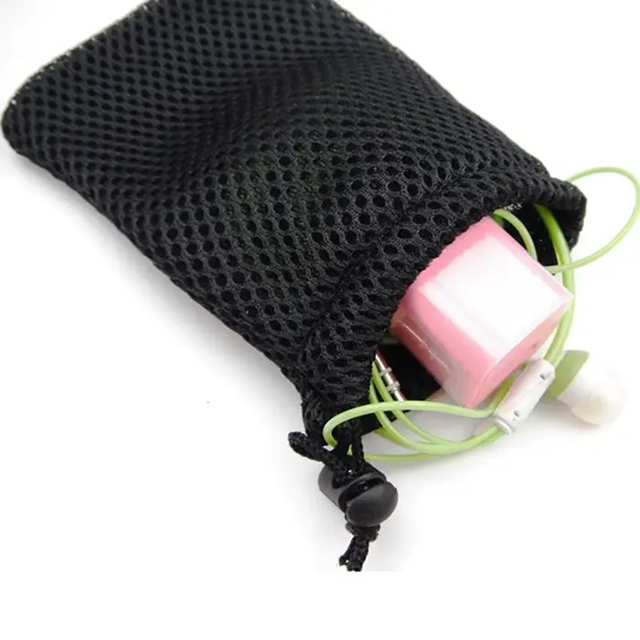 Pochette de rangement à cordon en maille de Nylon