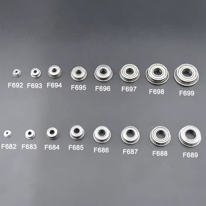 10 pièces roulements à bride alésage 2mm 3mm 4mm 5mm 6mm 7mm 8mm 9mm 10mm F625 F605 F608 MF105 MF115 F695 ZZ roulement