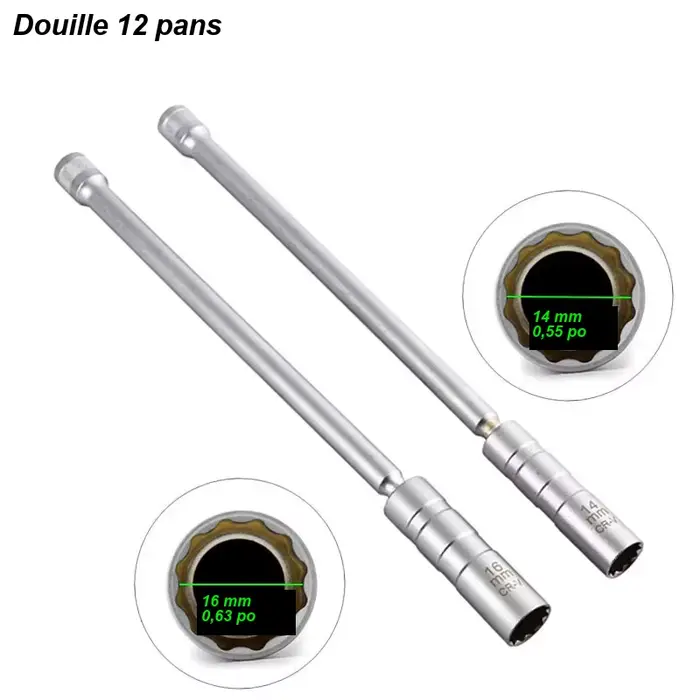 Outil magnétique de clé de douille de bougie d'allumage