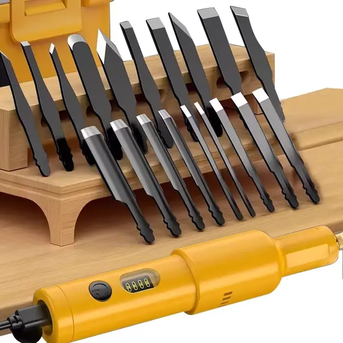 Ensemble d'outils de sculpture électrique portatif pour meubles, sculpture sur bois, ciseauxage du b
