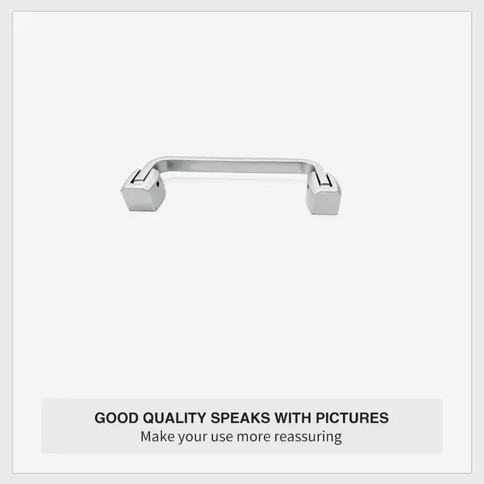 Poignée pliante en alliage de zinc coudée à 90 degrés pour armoire d'équipement industriel et boîte à outils