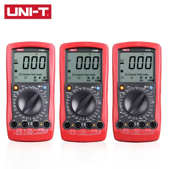 Multimètre numérique UNI-T UT58A UT58B UT58C UT58D UT58E Voltmètre Ampèremètre Testeur Électricien Compteur Électrique