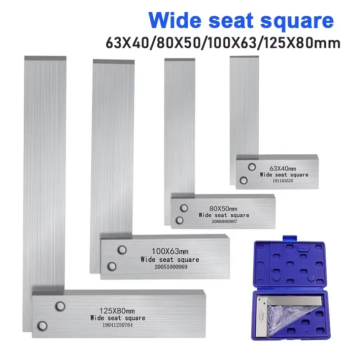 Règle d'angle en acier au carbone de haute précision en forme de L 90° ° Outil de mesure