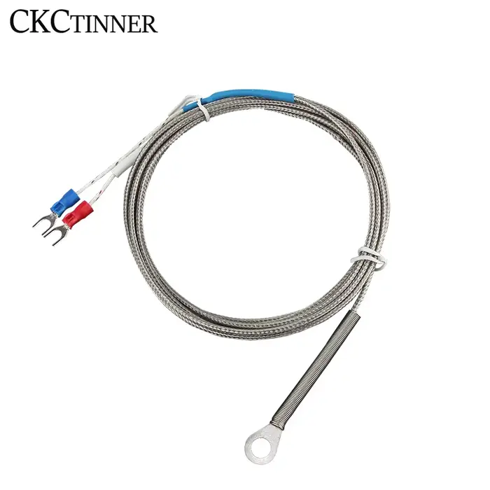 Rondelle de trou de 6mm, Type K/E, sonde de capteur de température à Thermocouple, câble 1/2/3/4/5M 