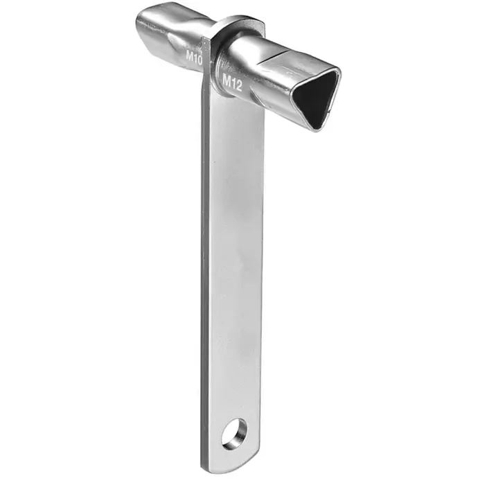Clé triangulaire à 3 faces M12/M10 pour poteaux de barrière, outil en acier de 19 mm avec poignée an