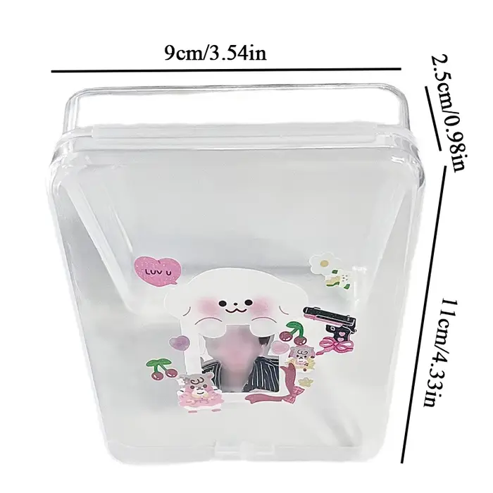 Boîte de rangement en plastique transparent avec couvercle
