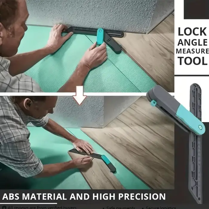 Règle en plastique verrouillable pour outil d'angle de rapporteur pour le travail du bois, mesures d'onglet de précision et Angles d'angle pour projet de menuiserie de bricolage
