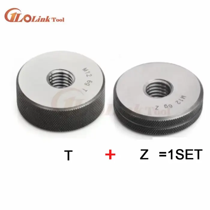 Jauge d'anneau de filetage, jauge de GO-NOGO d'anneau, jauge de mesure 6g, M2.5, M3 figuré, M5, M6, M7, M8, M10, M14, M16, M18, M20, 6G-6H, 2 pièces/ensemble