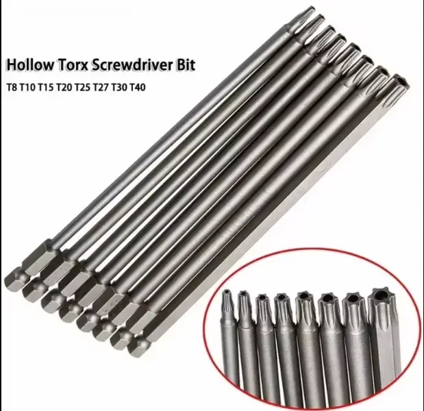 Jeu d'embouts de tournevis Torx, 8 pièces, embouts étoile magnétiques à tige hexagonale de 1/4 pouce