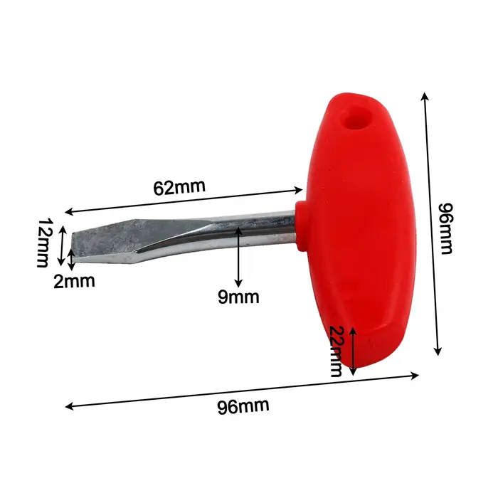 Tournevis à tête plate à poignée en T
