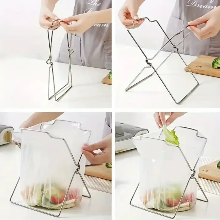 Nouveau support poubelle en acier inoxydable