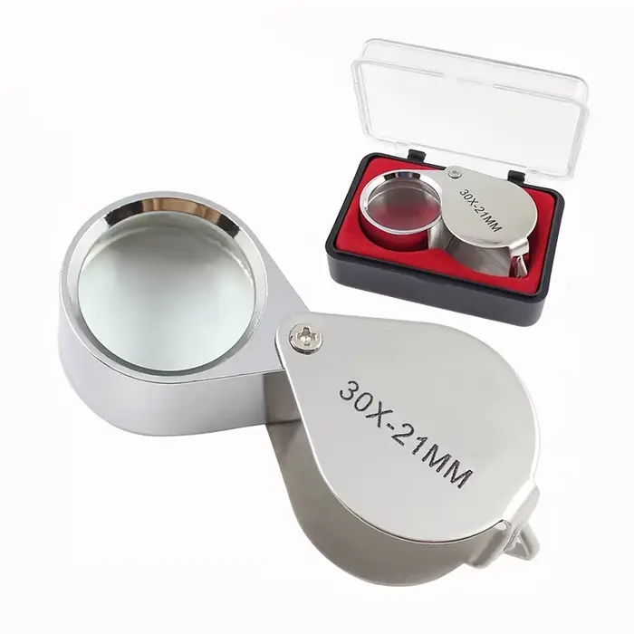 Loupe de bijoux pliante Loupe Portable format de poche belle Loupe de bijoux lunettes 30X grossissem