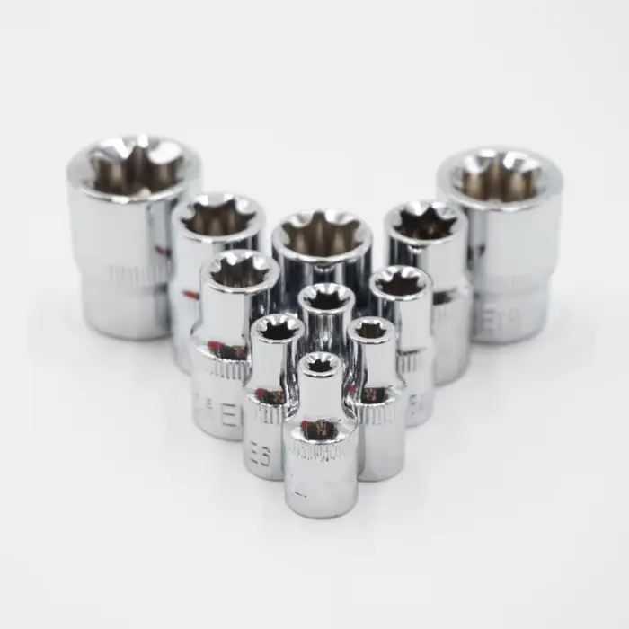 Jeu de douilles étoile 1/4 "3/8", 11 pièces, tête de clé à douilles femelle de Type E E4 E5 E6 E7 E8