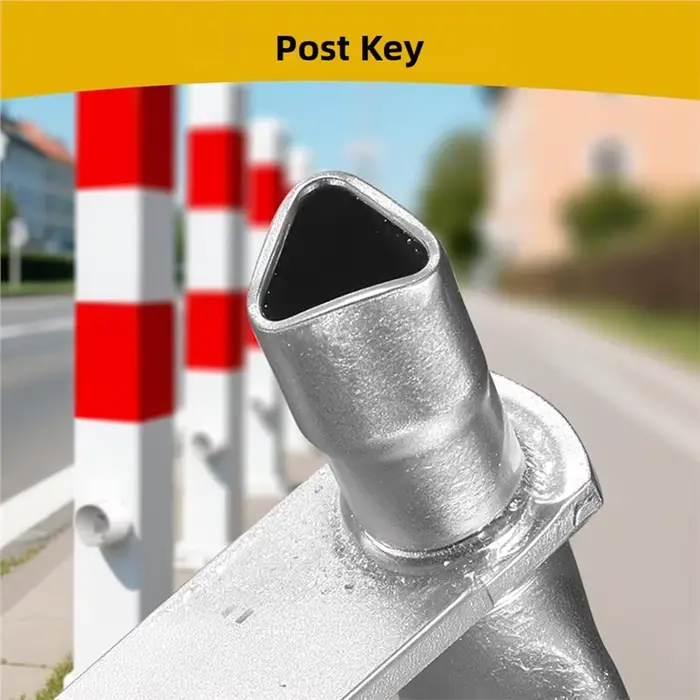 Clé triangulaire à 3 faces M12/M10 pour poteaux de barrière