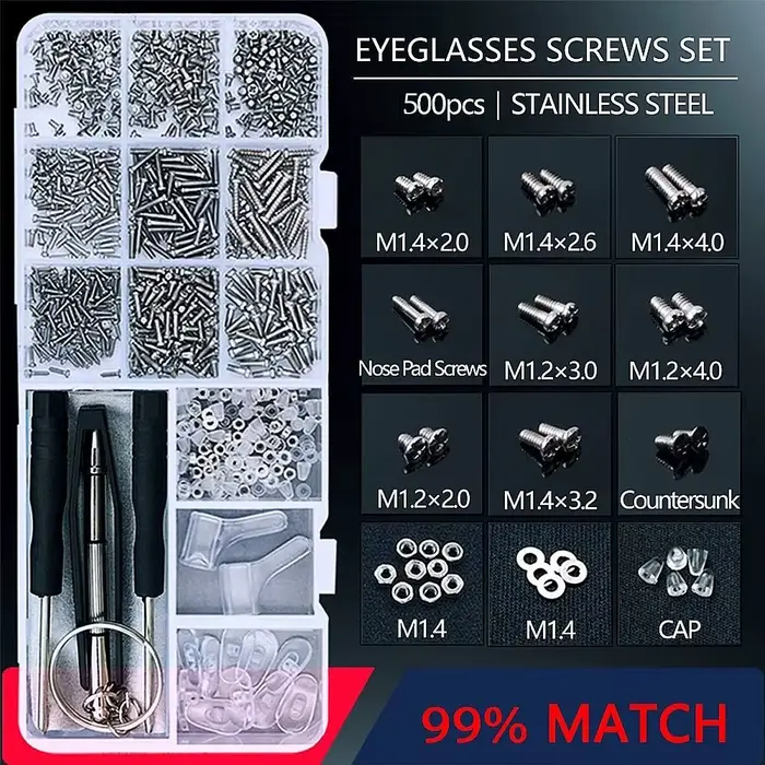 Kit d'outils de réparation de lunettes de soleil, kit assressentide tournevis, ensemble de réparatio