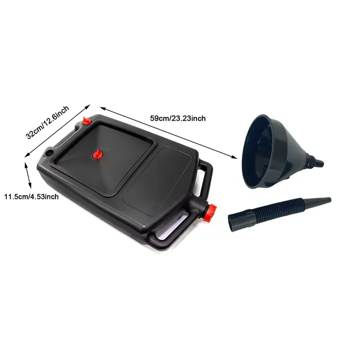 Bac de vidange d'huile portable avec poignée, facile à utiliser, pour atelier, bateau, motos