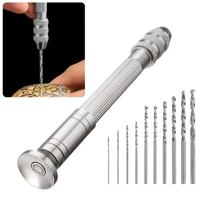 1/11 pièces 0.3-3.2mm Mini Micro perceuse à main outils de forage pour le travail du bois pour les m
