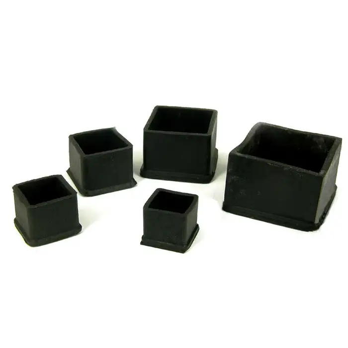 Carré/rond noir en caoutchouc chaise Table pieds meubles bâton tuyau Tube insérer bouchon bonde fin 