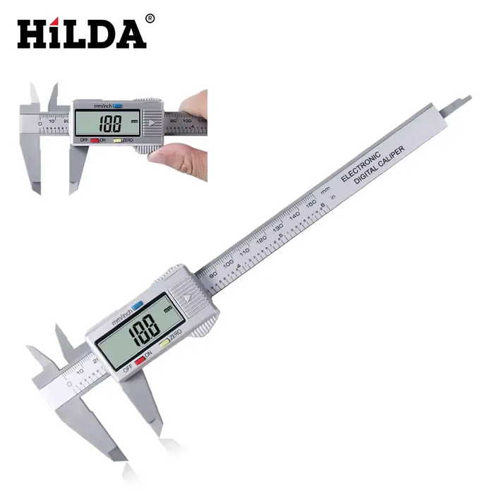 HILDA 0-150mm pied à coulisse numérique électronique pied à coulisse numérique 6 pouces LCD micromèt
