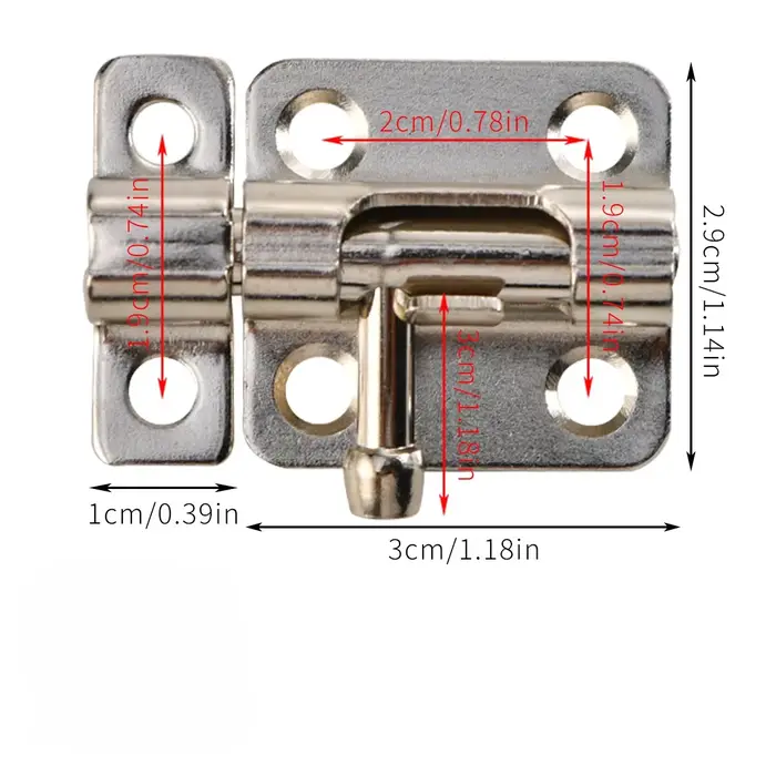 Verrou coulissant de sécurité pour porte avec 6 vis