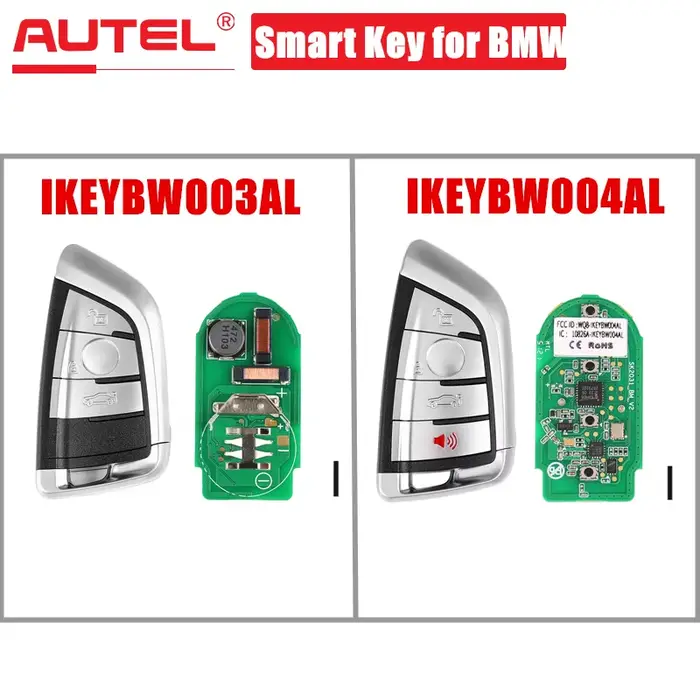 Clé Autel Razor Style IKEYBW003AL IKEYBW004AL pour BMW 3 4 boutons clé universelle intelligente fonctionnant avec programmeur de clé MaxiIM KM100 E