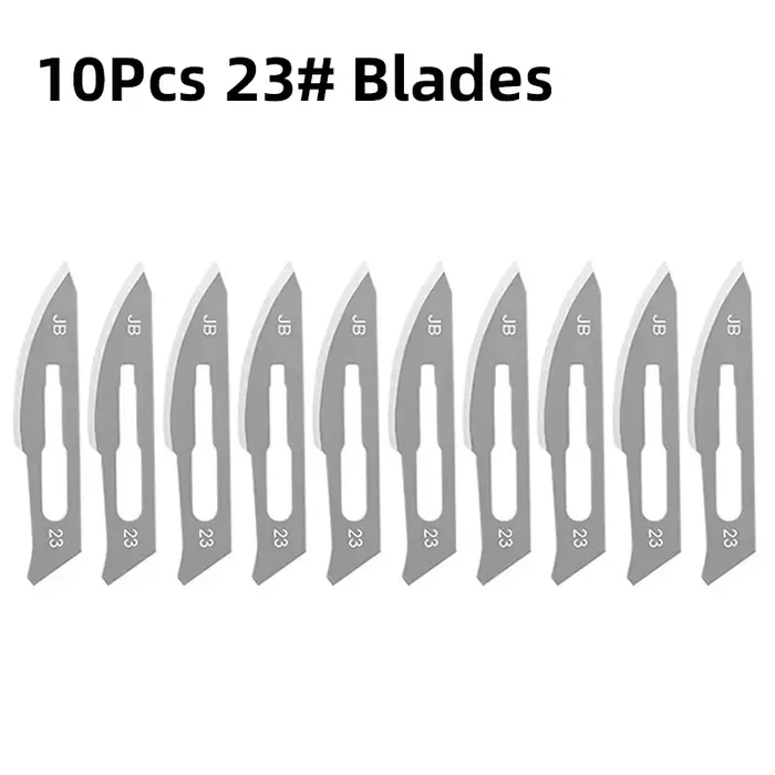Manche de scalpel métallique pour sculpture en acier au carbone 11 # 23 # Couteau artisanal de g
