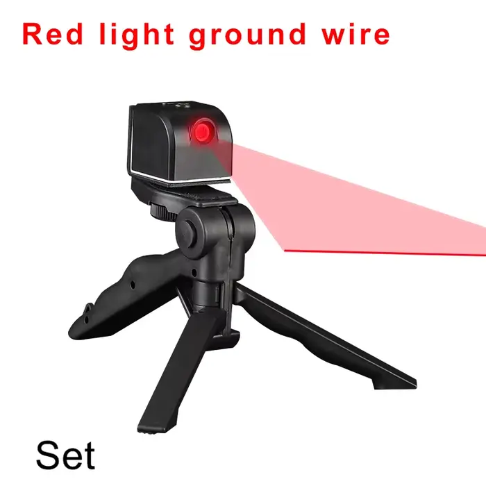 Niveau Portable à lumière rouge avec support, outil de positionnement et de marquage à usage domesti