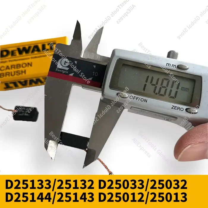 Dewalt – brosse en carbone N418049 pour D25133 D25132 D25033 D25032 D25144 D25143 D25012 D25013 D25260