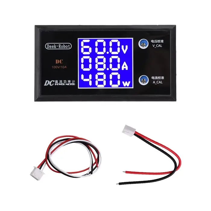 Testeur de tension numérique à trois chiffres, voltmètre DC 100V 10A, compteur de puissance de coura