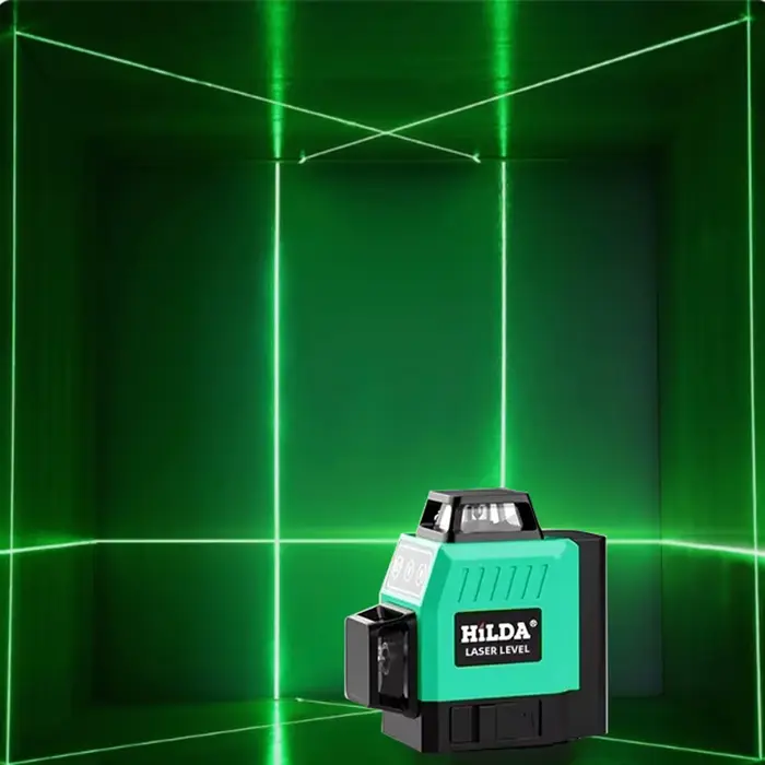 Le niveau laser mini 12 lignes 3D Auto-nivelant la ligne portative verte puissante superbe de faisceau