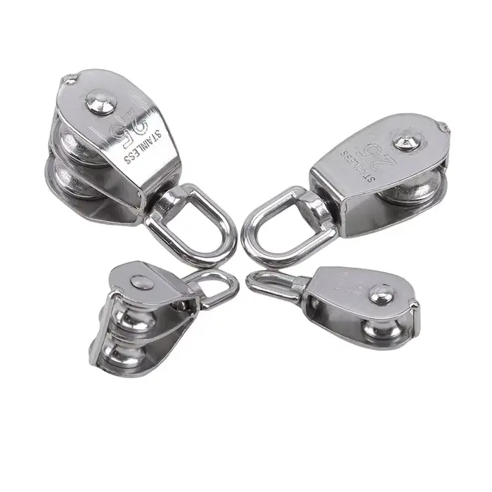 Jeu de poulies à corde de levage pivotante simple/Double roue M15/M25
