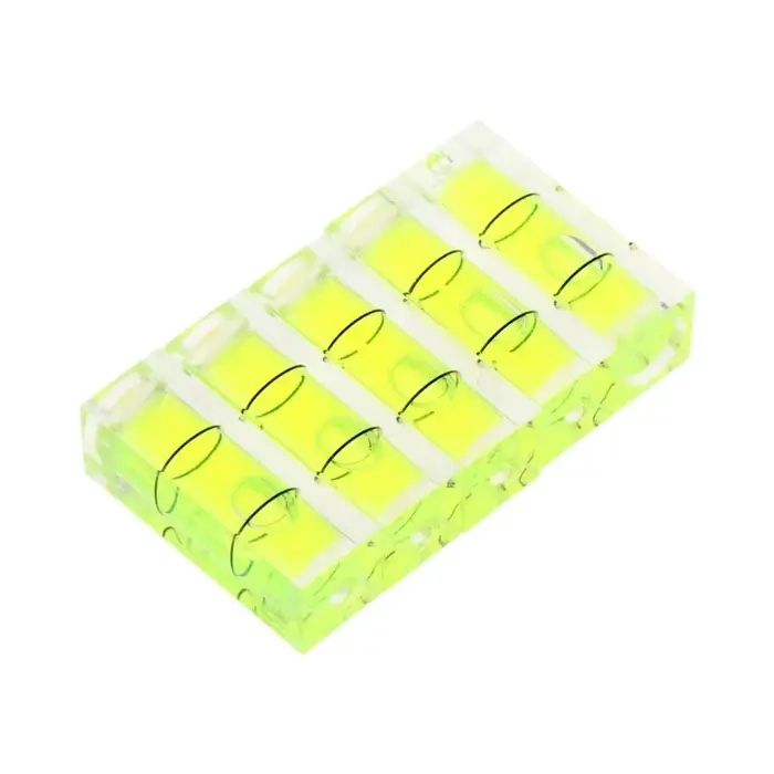 29 mm x 10 mm niveau carré mini bulle nivellement petits niveaux 5 pièces