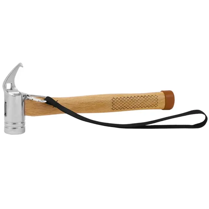 1 pièce Marteau de camping multifonctionnel d'extérieur en acier inoxydable avec tête en cuivre
