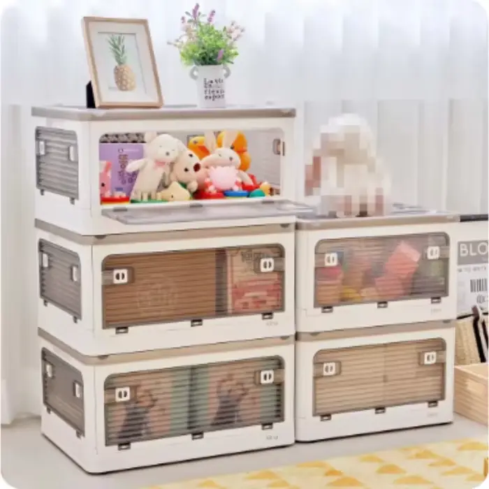 Boîte de rangement de grande capacité avec couvercle