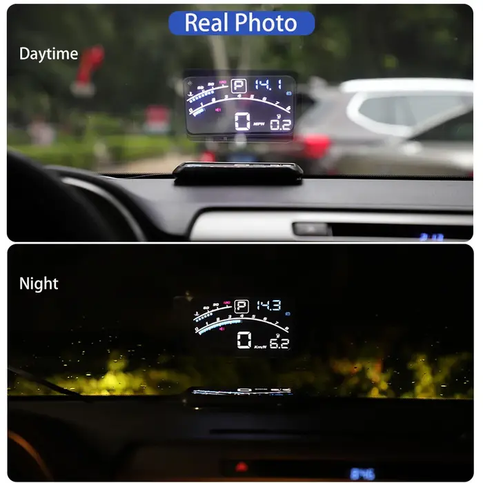 Vjoycar V41 plus récent affichage tête haute voiture OBDII EUOBD 5.5 "projecteur de pare-brise HUD a