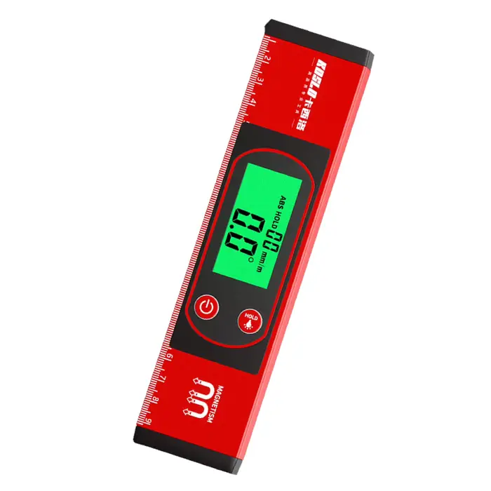 Inclinomètre Numérique avec Laser Niveau Électronique Magnétique Rapporteur Haute Précision pour Mur Carrelage Menuiserie Écran LCD