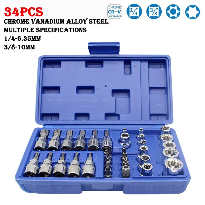 Douilles Torx Star et jeu d'embouts