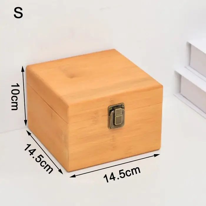 Boîte de rangement en bois de pin S/M/L