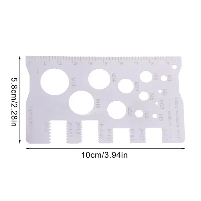 Durabler règle en acier inoxydable règle de mesure de vis mesure de pas précis jauge de filetage règ