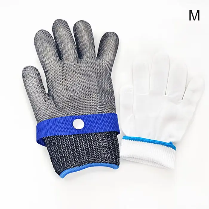 Gants Anti-coupure de sécurité, résistants aux coups de couteau, fil d'acier inoxydable, maille méta