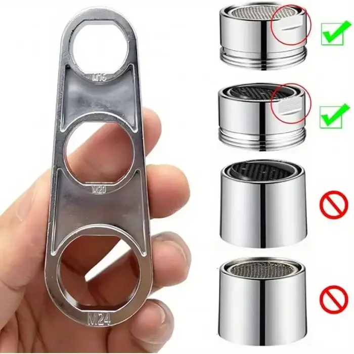 Clé d'aérateur de robinet 6 en 1