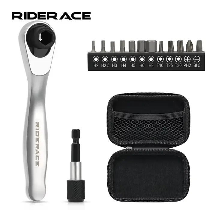 RIDERACE clé Allen de vélo clé à cliquet dynamométrique à une extrémité clé 1/4 pouces jeu de tournevis outils de