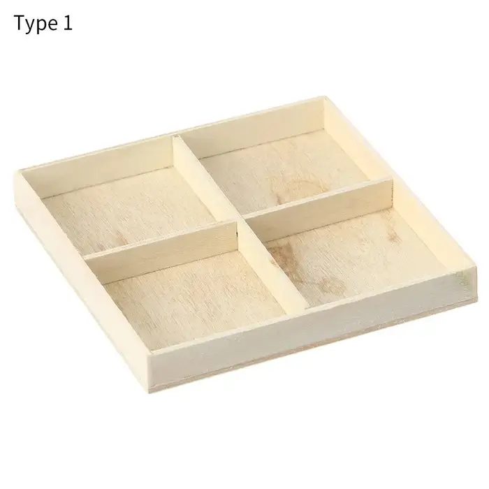 Boîte de rangement en bois multi-grille